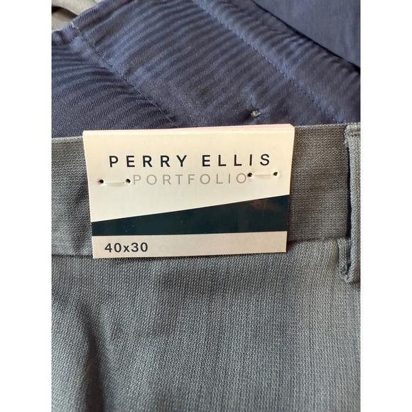 Perry Ellis Portfolio Men's Dress Pants 40X30 Old Money Career Corpcore Formal - Picture 11 of 13